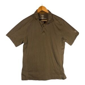 KUHL Wildfibre Wavefarer Short Sleeve Polo Shirt Brown Men's Large